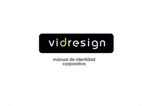 Manual Identidad Corporativa Vidresign