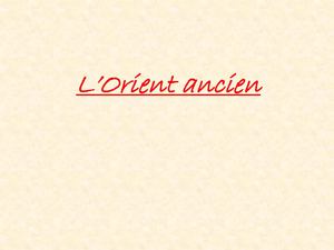 6ème - L'Orient ancien - PPWT - Intro