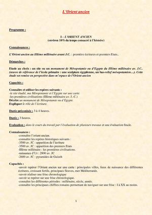 6ème - L'Orient ancien-présentation