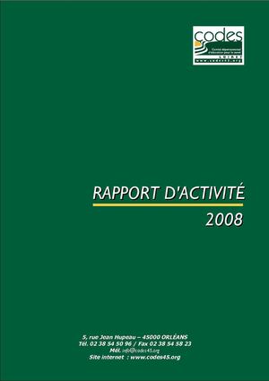 2008 - Rapport d'activité du CODES 45