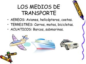 los medios de transporte
