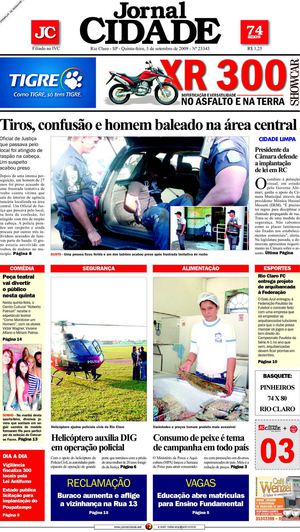 Jornal Cidade de Rio Claro - 03/09/2009