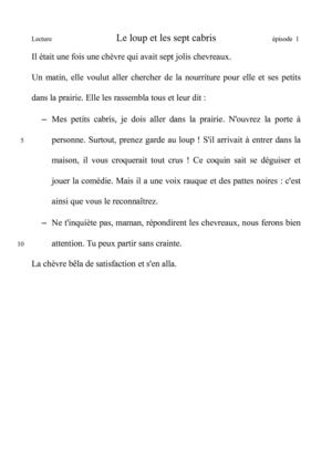 Le loup et les sept chevreaux