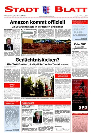 StadtBlatt Bad Hersfeld, Ausgabe 6, Oktober 2008