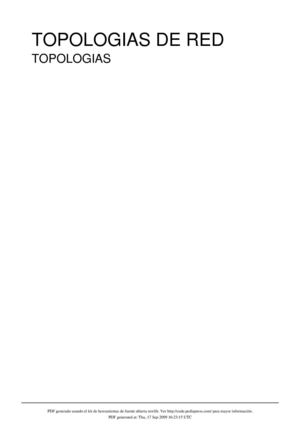 TOPOLOGIA DE LAS REDES