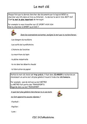 Le mot clé