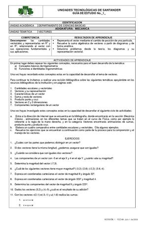 Guia de vectores