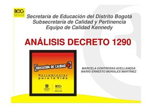 Análisis textual del decreto 1290