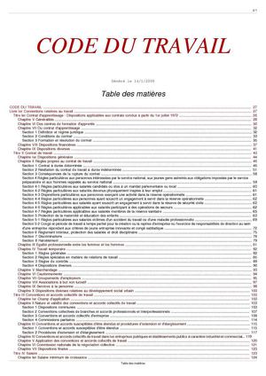 Code Du Travail 2008 Nouvelle Reglementation