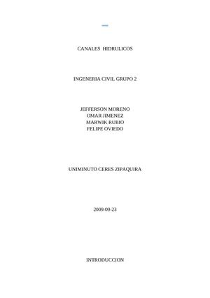 canales hidraulicos 