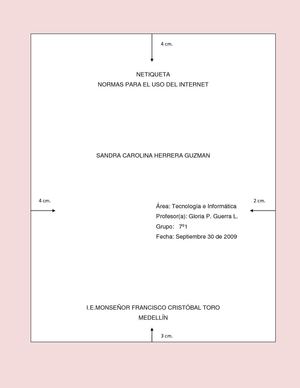 Normas para trabajo escrito