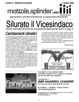 mottola.splinder.com numero 2 - 1 giugno 2008