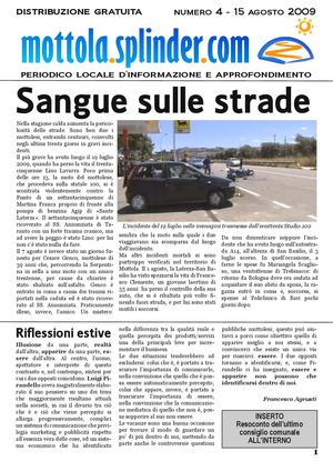 mottola.splinder.com numero 4 - 15 agosto 2009