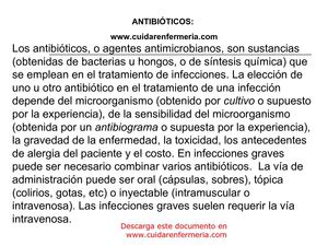 antibioticos part1, www.cuidarenfermeria.com