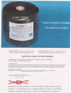 cuerda novakor negra acuicultura invernadero agricultura