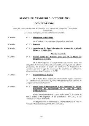Compte rendu conseil municipale