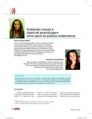 Artigo - 2008 - AVA e objeto de aprendizagem - BEHAR - MACEDO