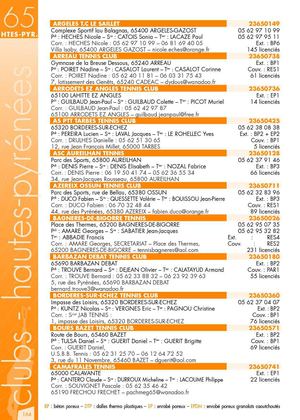 CLUBS DE TENNIS DES HAUTES PYRENEES 