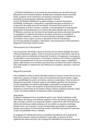 metodo feldenkrais