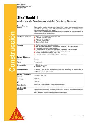 Hoja técnica Sika® Rapid 1