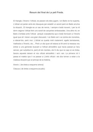 Resum final de la pell freda