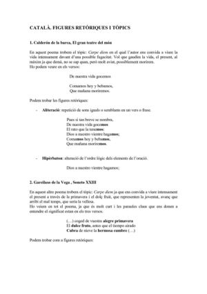 CATALÀ FIGURES RETÒRIQUES I TÒPICS