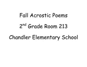 Fall Acrostic Poems