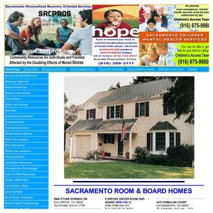 Sacramento County  ROOM & BOARD HOMES
