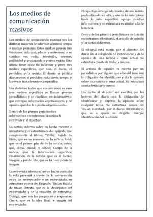 Los medios de comunicación masivos.