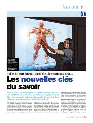 Tableaux numérique, cartables électroniques, ENT... les nouvelles clés du savoir