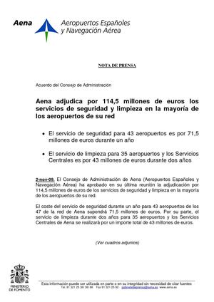 CONCESIONES DE AENA 2009