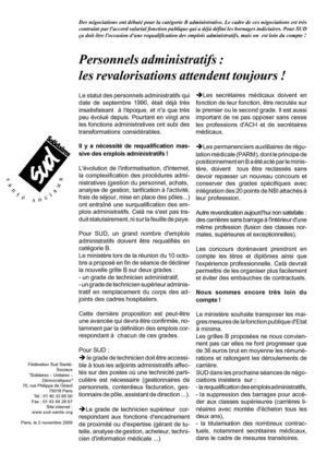 Personnels administratifs : les revalorisations attendent toujours