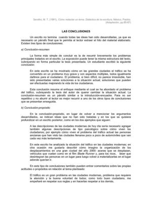 Cómo redactar conclusiones