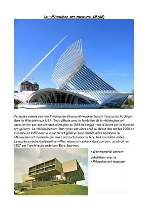Le "Milwaukee art museum"