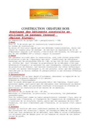 Maison Slave Manuel Technique  ossature bois osb 3 Yerlande 