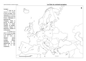 Fond de carte des Etats du continent européen