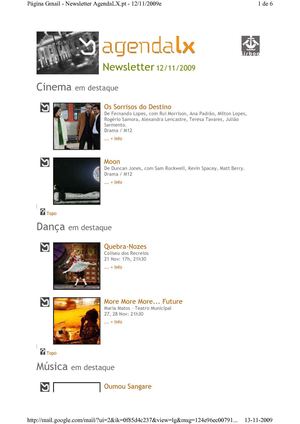 Agenda Cultural - 12 Nov 09