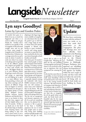 Langside Parish Church Newsletter - Nov/Dec 09