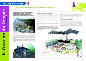 Carreau du Temple - les panneaux - Projet architectural