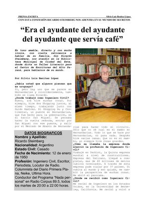Entrevista a Ricardo Steimberg