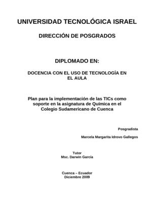 PLAN ACTIVIDADES TICS PARA QUÍMICA