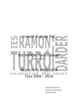 Resulta de l'enquesta de situació. Pla TAC. IES Ramon Turró i Darder