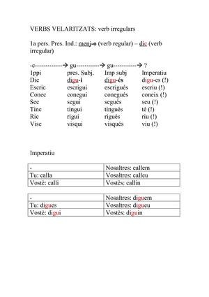 Els verbs velaritzats