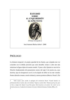EPICTETO Y EL 'ENQUIRIDIÓN' (Monográfico) - José Antonio Bielsa