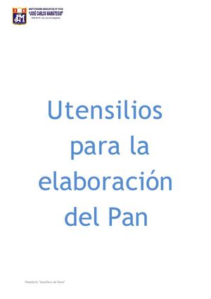 Utensilios para elaborar el Pan