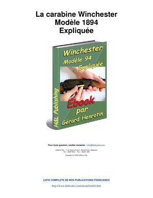 La carabine Winchester modèle 1894 expliquée