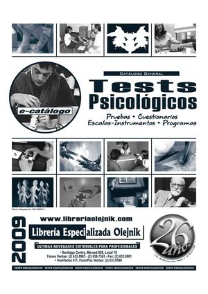 Catalogo Actualizado de Test Psicologicos. www.LibreriaOlejnik.com