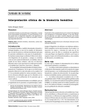 Interpretacion Clinica de la Biometria Hematica