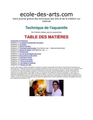 Cours Aquarelle 