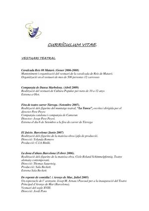 Gemma Malé - Currículum Vitae (català)